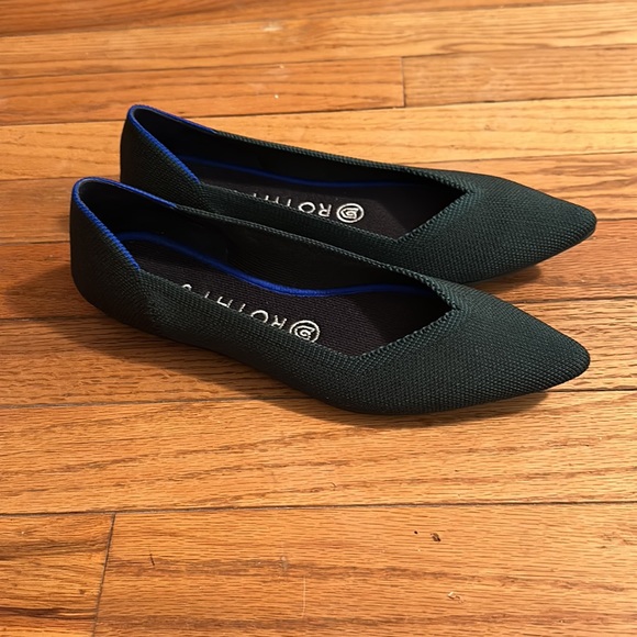 Rothy’s forest green pointed-toe flat size 7.5 - Picture 4 of 7